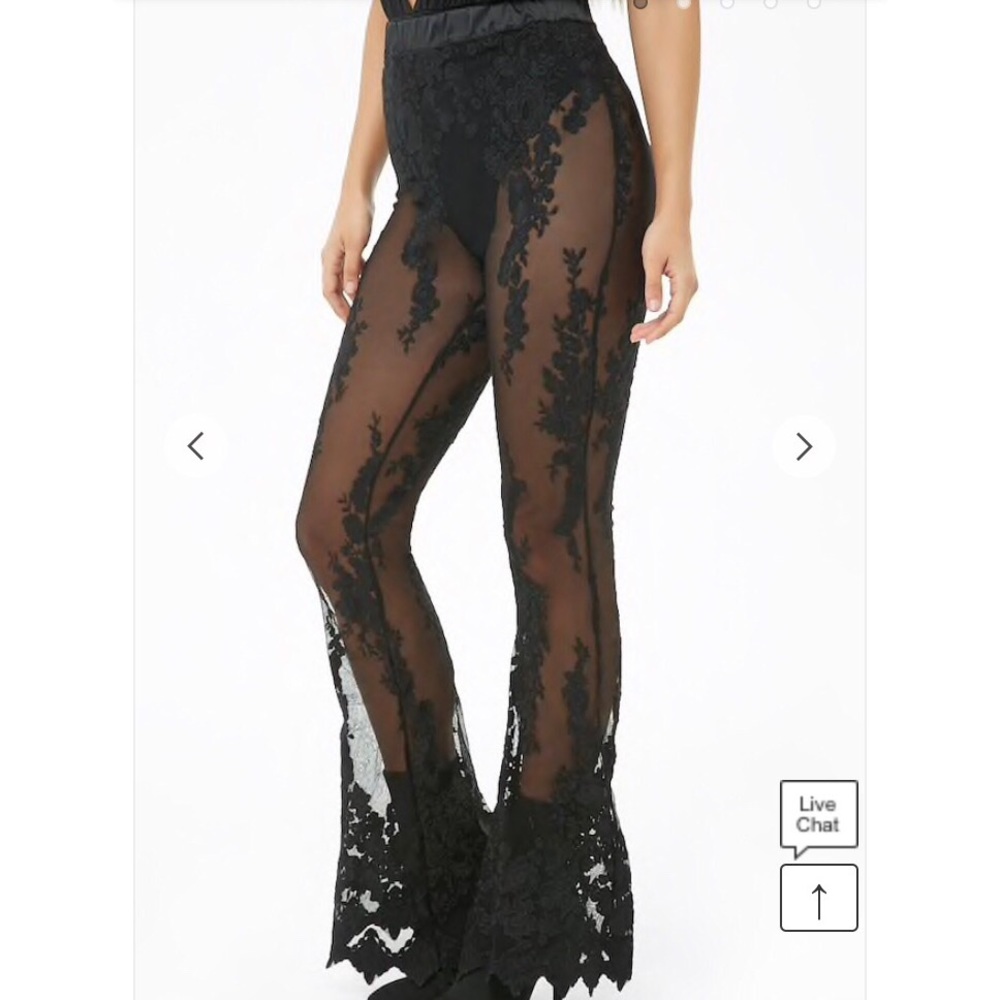 NWT Mesh Bell bottom pants